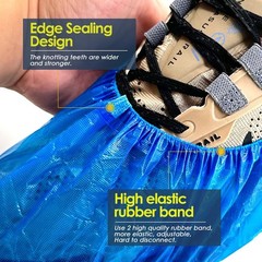 200 Pack Recyclable Disposable Shoe Covers Waterproof Non Slip Large Size