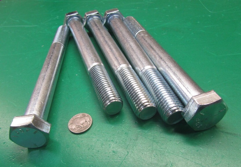 Grade 5 Zinc Cap Screw Bolt, Steel, PT, 3/4″-10 x 7.00″ Length, 5 Pcs