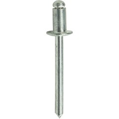 Aluminum Pop Rivets 1/8″ x 3/16″ Dome Head Blind 4-3 Gap .126-.187 Qty 100