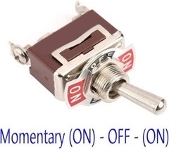 Silver Contact Heavy Duty 20A 125V 15A 250V SPST 3 Terminal Pin (ON)-OFF-(ON) Mo