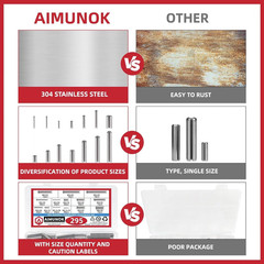 295-Piece Stainless Steel Roll Pin Assortment Kit – Spring Dowels Slotted Ten…
