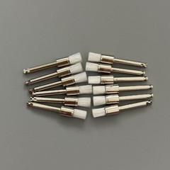 100 Pcs Dental Disposable White Nylon Polishing Flat Latch Polisher Prophy Brush