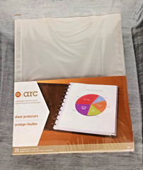 Staples M Arc Notebook (25) Top Loading Sheet Protectors Heavyweight Clear 22997