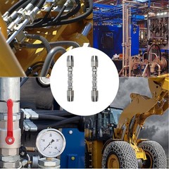 2 Hydraulic Hose Repair Kits 1/2 ID 2-Wire Hose Reusable Field Repair Fitting