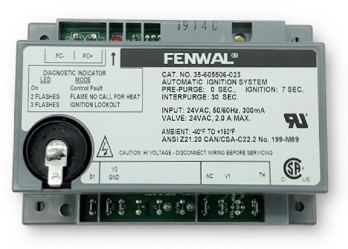 AMERICAN DRYER ADC FENWAL IGNITION CONTROL BOX 24V #887133