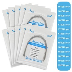 10 Packs/100pcs Dental Orthodontic Stainless Steel Rectangular Arch Wires Ovoid