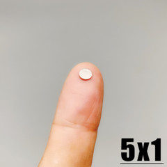 N35 Round Disc Neodymium Mini Fridge Magnets Rare Earth Super Strong 5mmx1mm USA