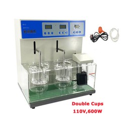 110V Tablet Disintegration Tester 600W Dual Cups Disintegration Time Limit Test