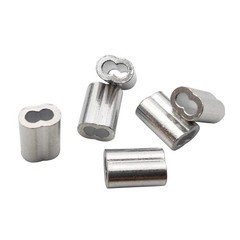 200pcs 1/16″ Aluminum Crimping Loop Sleeve, Cable Ferrule Wire Rope Sleeves