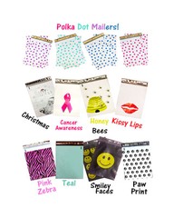 (20-200 Pack) 10″ x 13″ ShipNFun Designer FLAT POLY Mailers, USPS New Envelopes!