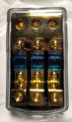 3-Way Copper Distribution Block with 60 Amp Mini ANL Fuse Holder 0GA to 4GA