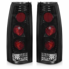 2pcs Rear Side Smoke Lens Black Housing Tail Lights GMC Chevy 127-10204