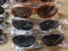 NEW ASSORTED BOX OF SUNGLASSES SUN GLASSES SET OF 12 GLASS COLORED MEDIUM LENS