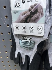 Large & XLarge Cut Resistant Gray Breathable Nitrile Work Gloves cut level A5