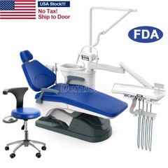 Dental Unit Chair Computer Controlled DC Motor PU Hard Leather+Stool TJ2688-A1