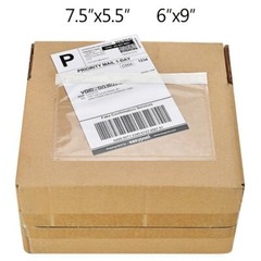 7.5”x5.5” 6”x9” Clear Packing List Invoice Shipping Label Self Envelopes Pouches