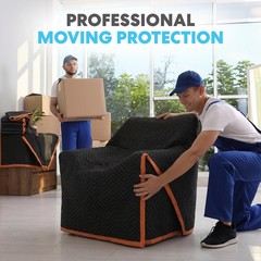 12 PACK Heavy Duty Padded Moving Blankets 72″ x 40″ Furniture Covers for Moving