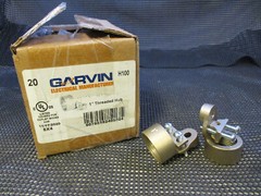 QTY 2 GARVIN H100 1″ THREADED CONDUIT GROUNDING HUB BRONZE 3/0 – 10 WIRE