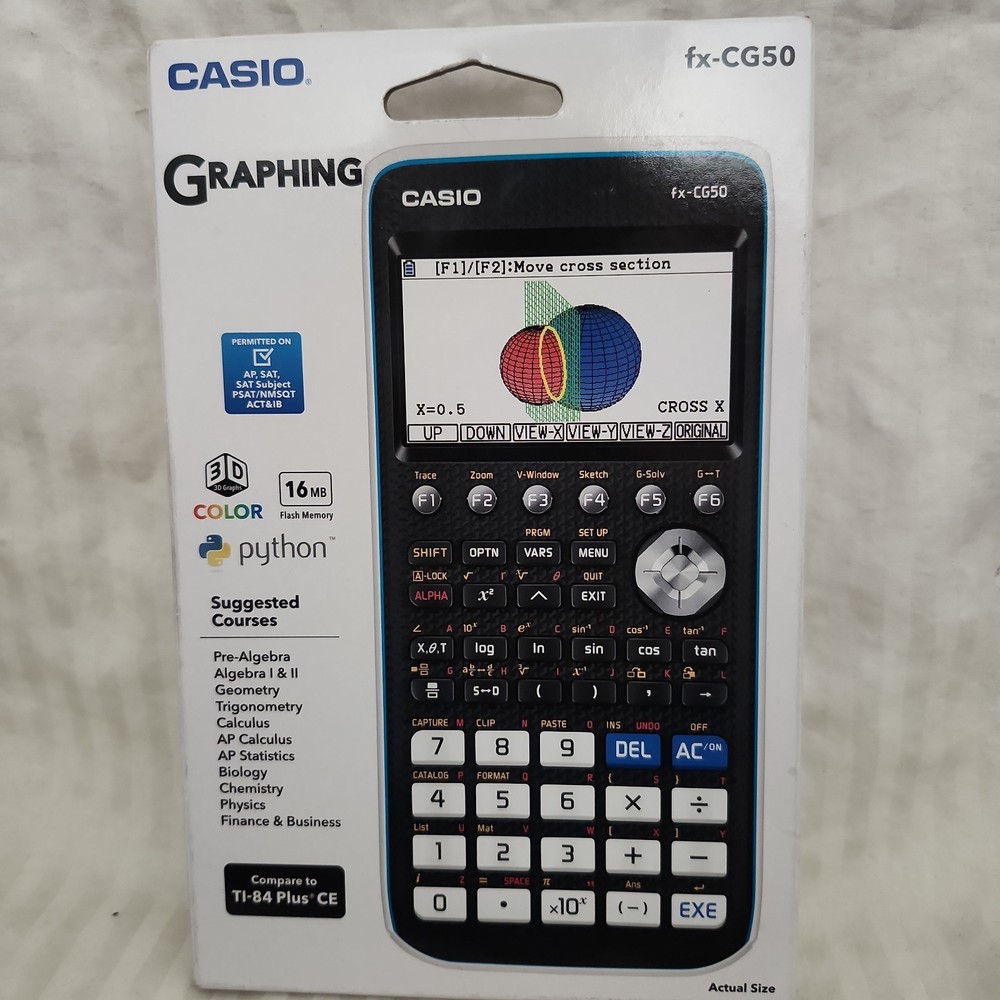Casio FX-CG50 Graphing Calculator 3D Color Display Python NEW! ALGEBRA CALCULUS