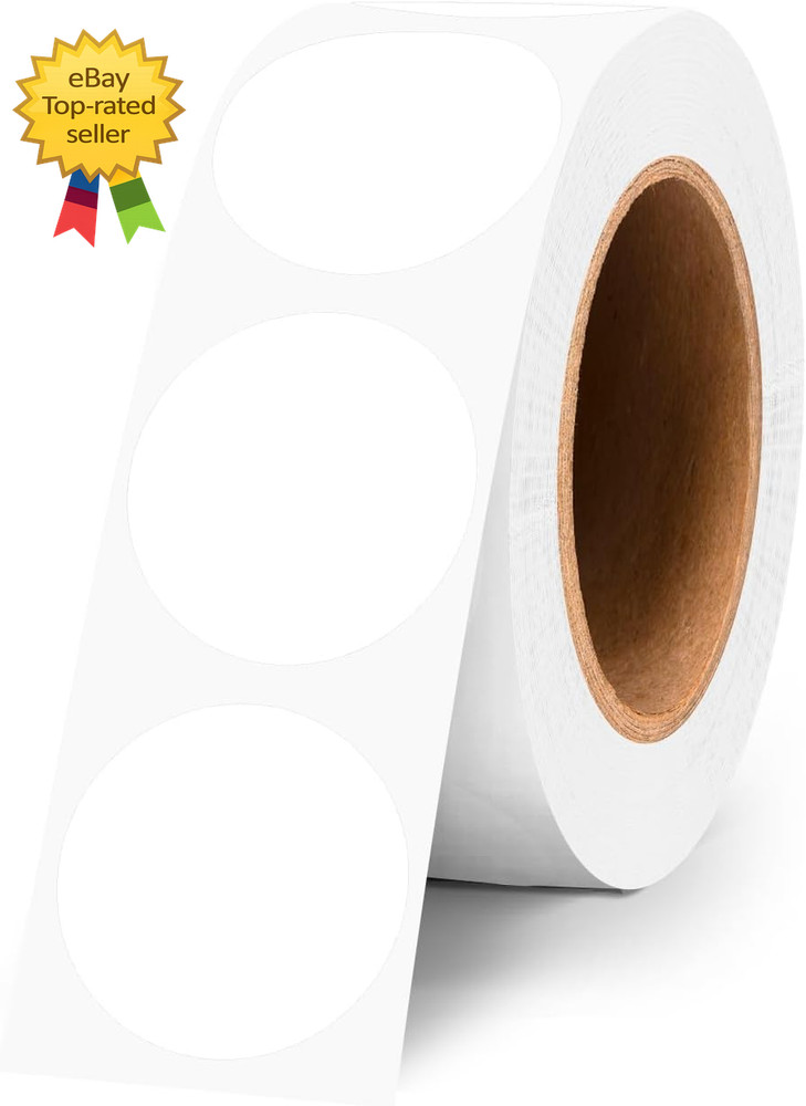 1 Inch White Dot Stickers 500 Pcs Round Color Coding Labels Self Adhesive Dots