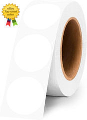 1 Inch White Dot Stickers 500 Pcs Round Color Coding Labels Self Adhesive Dots