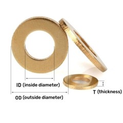 Solid Brass Flat Washers M2 M3 M4 M5 M6 M8 M10 M12 M14 M16 M18 M20 M22 M24