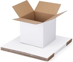 Shipping Boxes 6x6x6 Set Of 6, White Corrugated Cardboard Box For Mailing