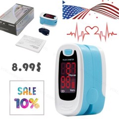 New LED Fingertip Pulse Oximeter SPO2 PR Heart Rate Patient Monitor, US Ship
