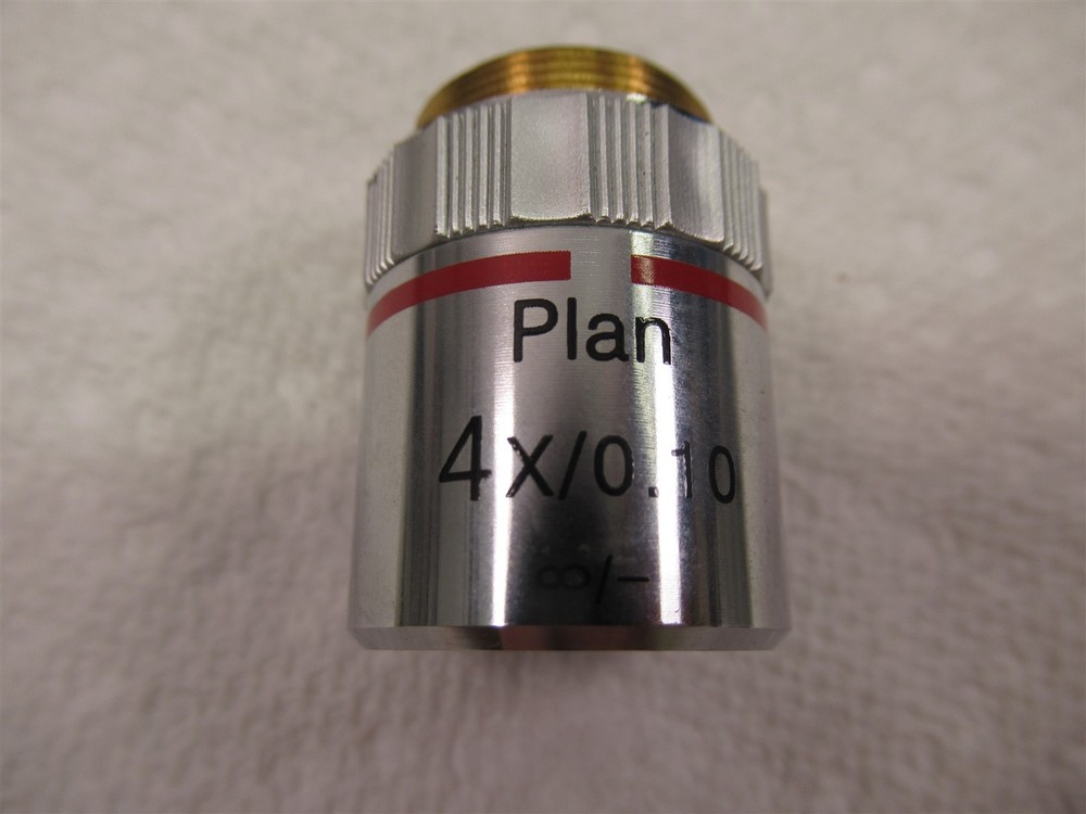 Micros Austria 4x Microscope Objective Lens 0.10 Plan Infinity Corrected