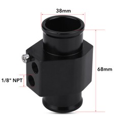 38MM 1.5 INCH 2-HOLE RADIATOR HOSE ADAPTER DUAL ELECTRIC FAN 1/8 NPT TEMP SWITCH