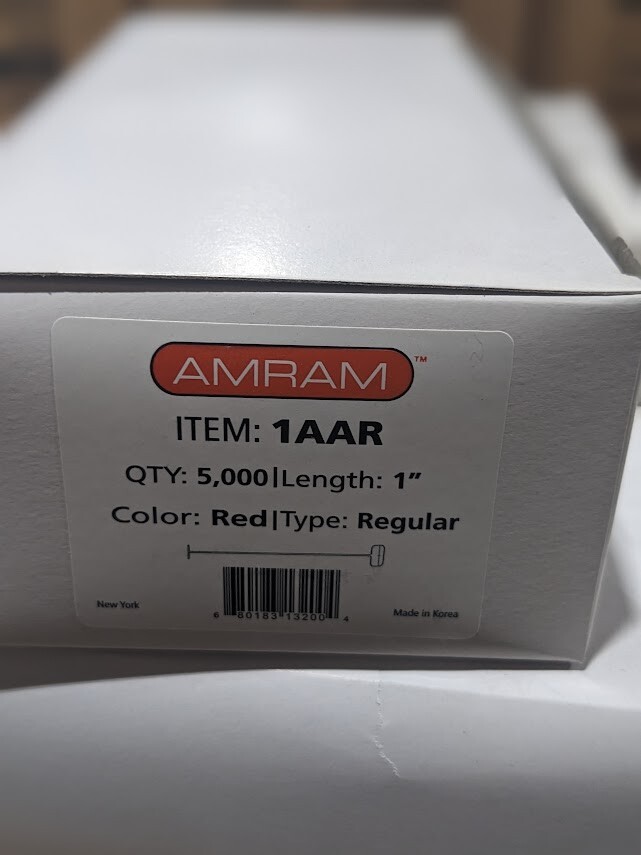 Amram Fasteners 1″ 1AAR Red 5,000