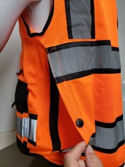 FX HIGH VISIBILITY Surveyor Two Tones Orange Safety Vest Mesh front & back