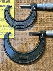 Central Tools 2” & 3” Outside Micrometer made in USA tested see description
