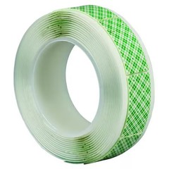 3M 4016 Double-Sided Foam Tape, 1 In W, 1 In L, 3/32 In, Polyurethane Foam,