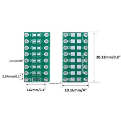 50pcs SMD 0402/0603/0805 to DIP Adapter Plate