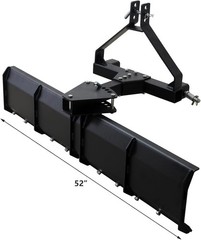 52″ 3-Point Tractor Rear Grading Blade Heavy Duty Steel Scraper for Cat 0 Cat 1