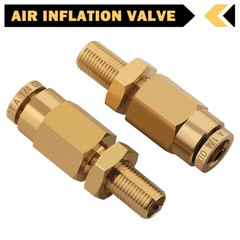 Cheemuii 1/4″ Inflation Schrader Valve with Push to Connect for 1/4″ OD Air L…