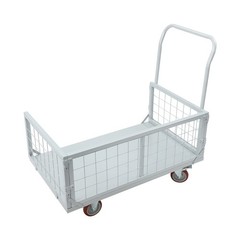 4-in-1 Heavy Duty Platform Truck Cart w/ Cage, Multi-Purpose Push Cart, 13.9in