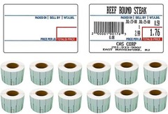 CAS LST-8010 Label, 58 x 40 mm(2.283″ x 1.575″), UPC, 700 Per Roll, 12 Rolls/Box