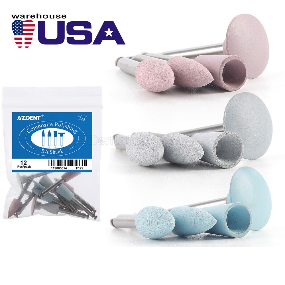 AZDENT Dental Composite Polishing Finishing Burs Silicone Polishers RA 2.35mm