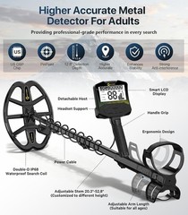 Metal Detector, Professional Metal Detector for Adults with High Accuracy 12.8″