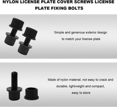 16PCS Nylon Motorcycle License Plate Screws Frame Holder Bolts & Nuts Plastic