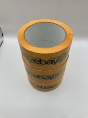3 Rolls eBay Branded Shipping Tape 2″ X Approx 75 Yds Yellow w/ Black Logo READ