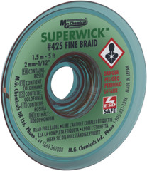 MG Chemicals 425 (#3) 5 Foot Length of 0.080″ (2.0mm) Width Braid Solder Wick
