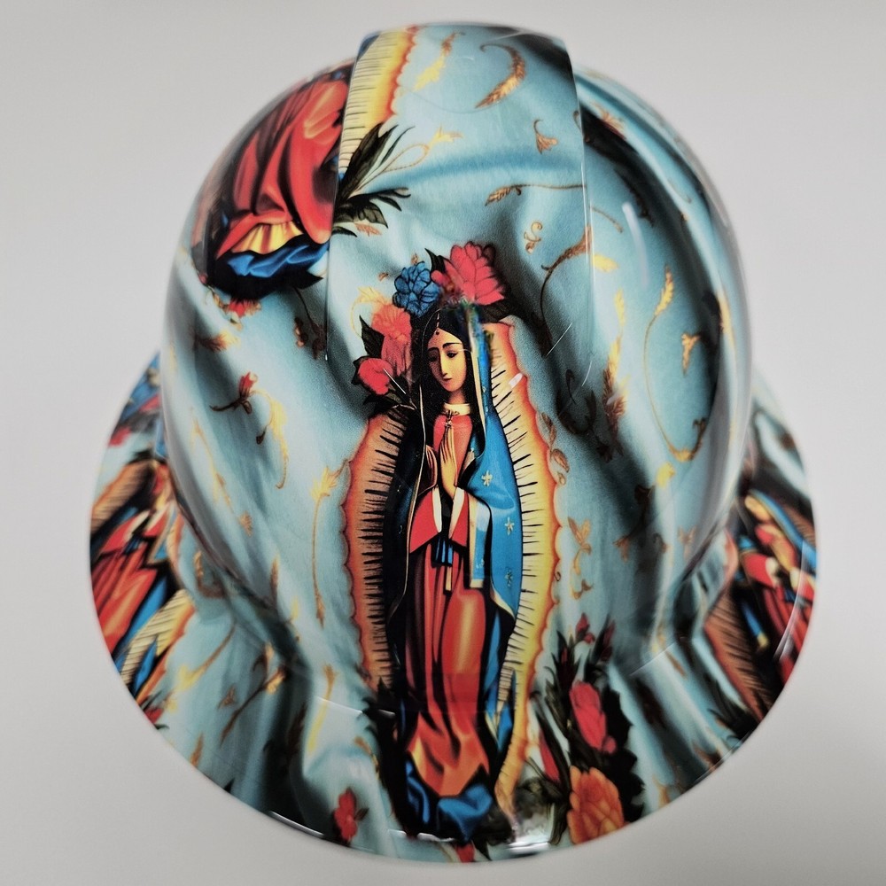 full brim hard hat hydro dipped OUR LADY GUADALUPE NUESTRA SEÑORA GUADALUPE