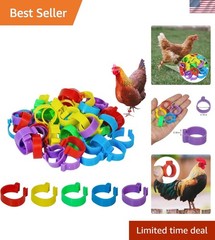 Durable 20mm Poultry Leg Bands – 50 Pack with 5 Vibrant Colors for Easy Sorting