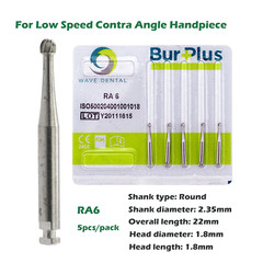 Wave Dental Carbide Bur Round for Slow Speed Latch Handpiece RA 1 2 3 4 5 6 7 8