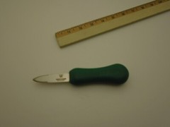 R Murphy USA Olympia Shucker Oyster Knife 2 1/2″ Stiff Blade Green Eco Handle