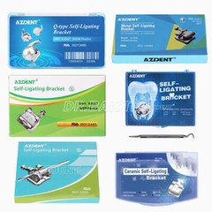 AZDENT Dental Self-Ligating Bracket Buccal Tube MBT Roth 0.022 Hooks 345/Tool