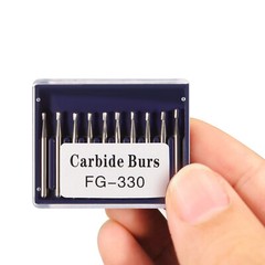 100pcs Dental Carbide Burs Tungsten Steel Bur FG # 330 Pear High Speed Midwest